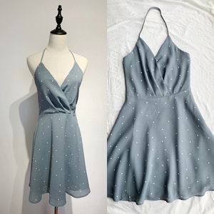 Re:named Polka Dot Halter Dress